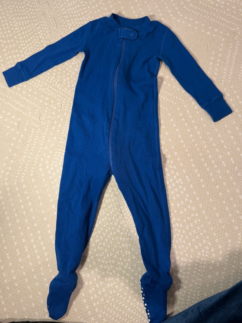 Hanna Andersson Royal Blue Footed One-Piece Pajama